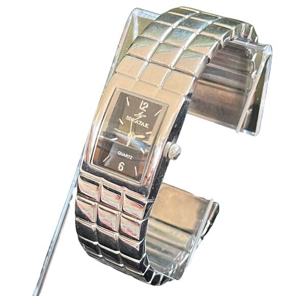 Speatak Silver Tone Cuff Watch - Japanese Movement - Picture 2 of 6
